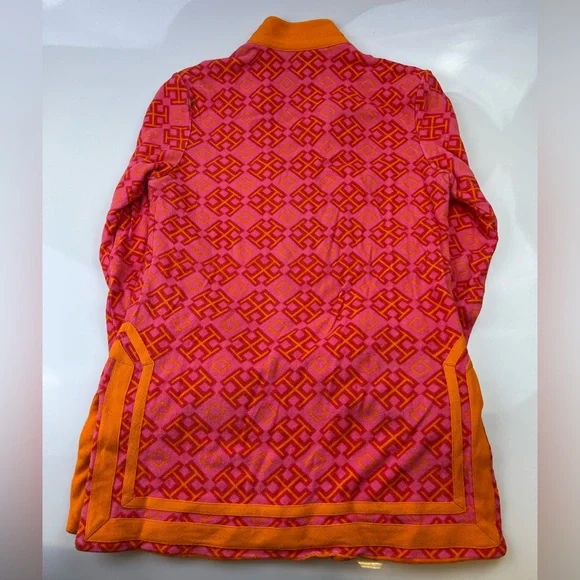 Tory Burch Orange/Pink Tunic Caftan Beach Resort Swim Cover Up N233-38 - Picture 5 of 9